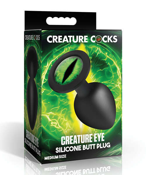 Creature Eye Green Eye Silicone Butt Plug - Medium