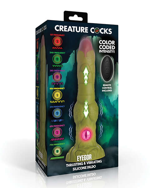 Creature Cocks - Eyegor Thrusting & Vibrating Silicone Dildo
