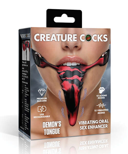 Creature Cocks Vibrating Demon's Tongue - Red