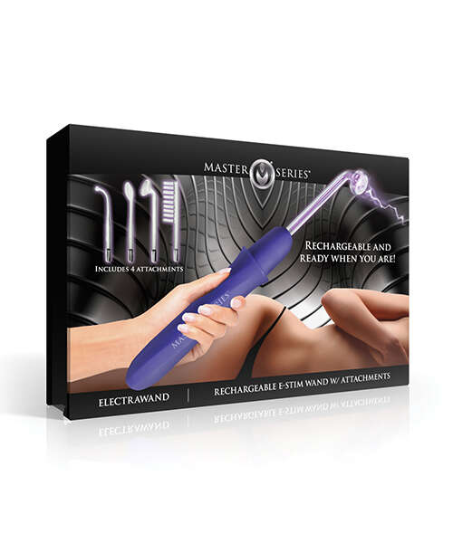 Master Series Elektrawand Rechargeable Violet Wand w/Attachments - Purple