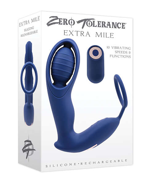 Zero Tolerance Extra Mile C Ring Vibrator - Blue