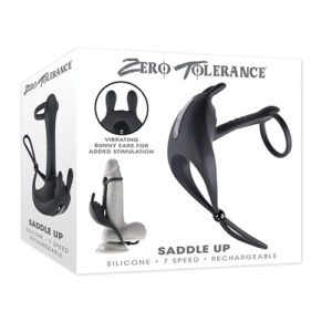 Zero Tolerance Saddle Up Cock & Ball Vibrator - Black