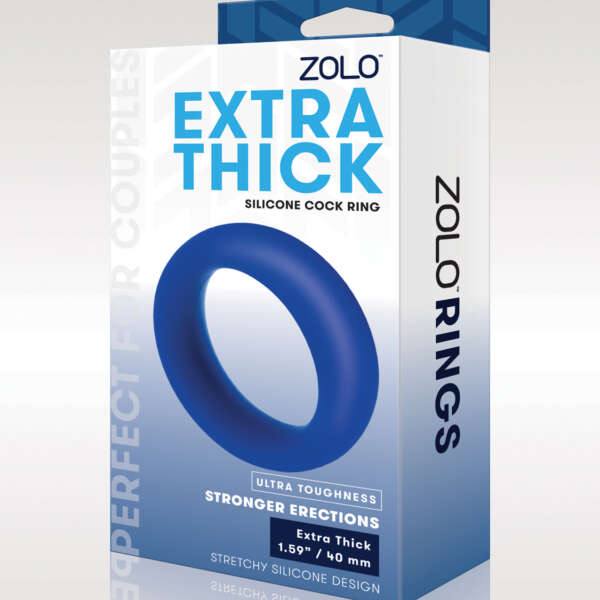 ZOLO Extra Thick Silicone Cock Ring - Blue