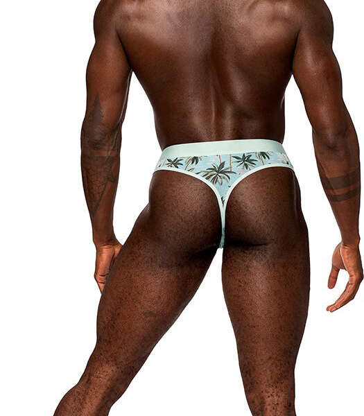 Sheer Print - Sheer Thong - Large/x-Large - Flamingo