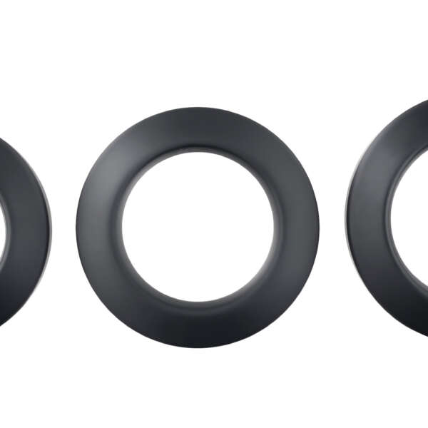 Adam's 3-Piece Penis Ring Set - Black
