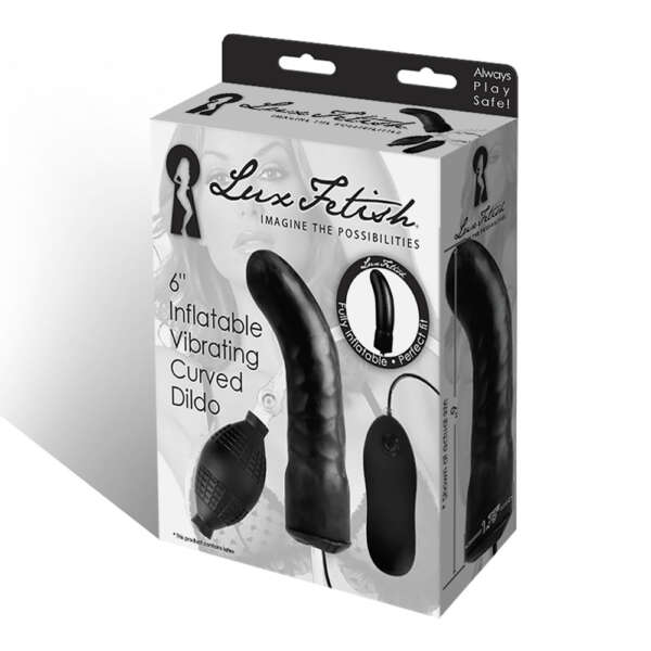 Lux Fetish 6" Inflatable Vibrating Dildo