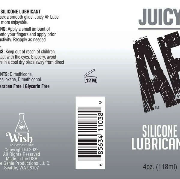 Juicy Af Silicone Lubricant 10 ml - Pop Display of 65