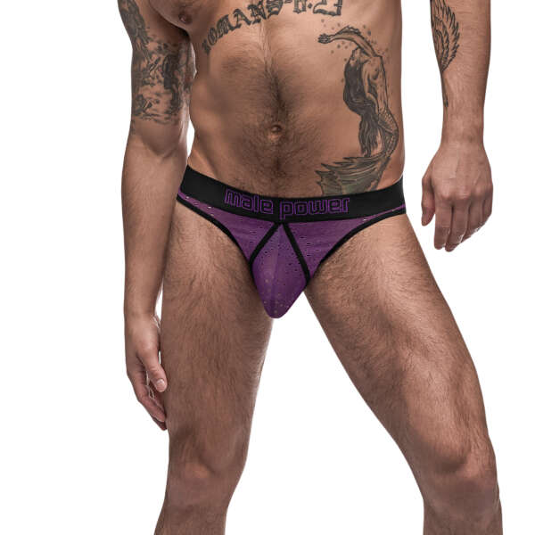 Airotic Mesh Butt Out Bikini - Purple - Medium