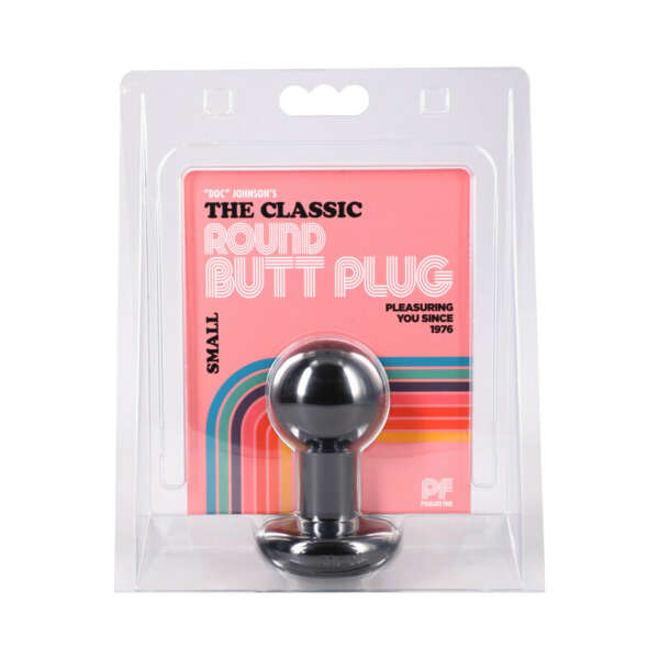 The Classic Round Butt Plug Black Small