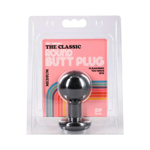 The Classic Round Butt Plug Black Medium
