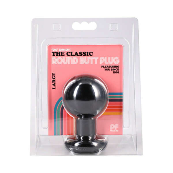 The Classic Round Butt Plug Black Large