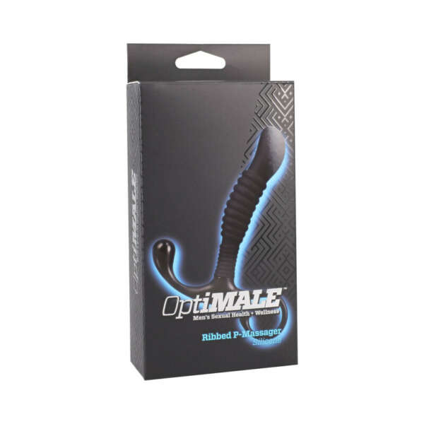 OptiMALE Ribbed Silicone P-Massager Blk