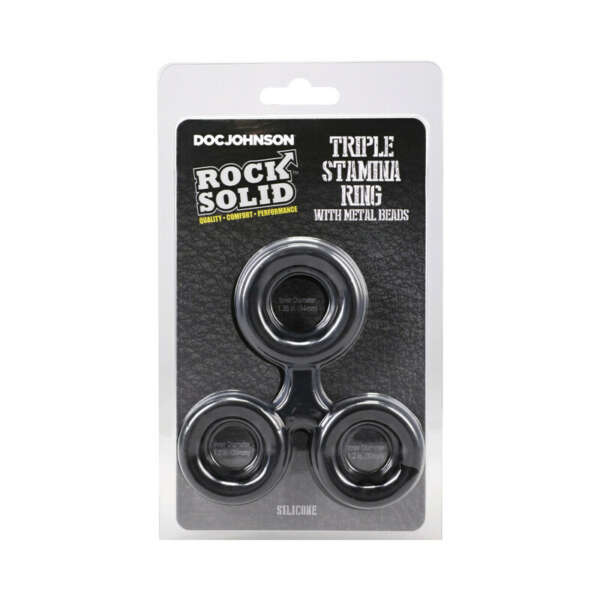 ROCK SOLID Sili Triple Stamina Ring Blk