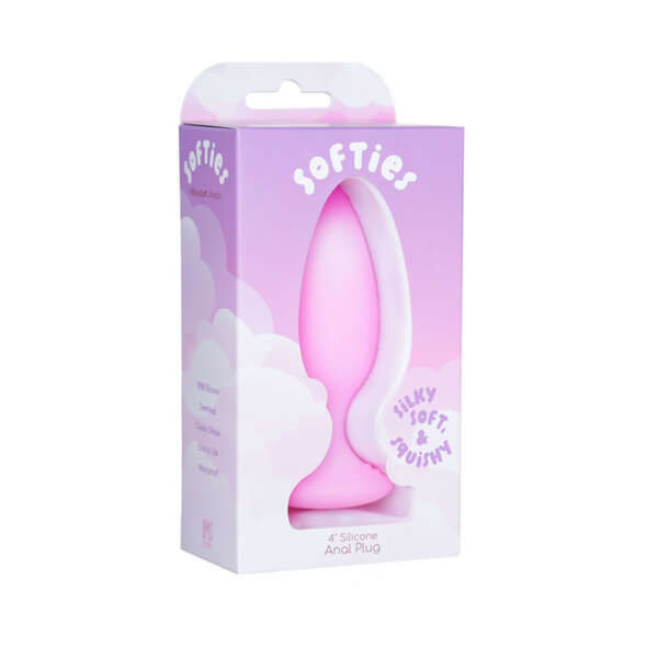 Softies Dual Layer Butt Plug 4in Pink