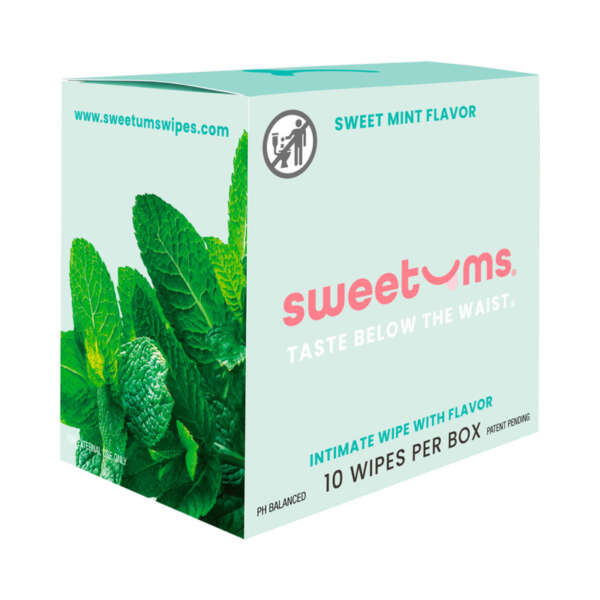 Sweetums Sweet Mint Flavored Wipes 10pk