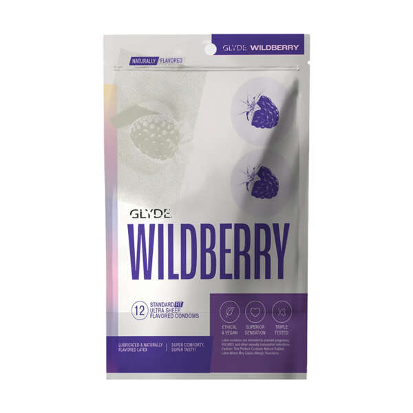 GLYDE Condom Wildberry 12-Count