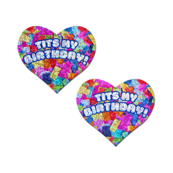 Pastease Tits My Birthday! Heart Confett