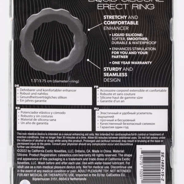 Alpha Liquid Silicone Erect Ring - Gray