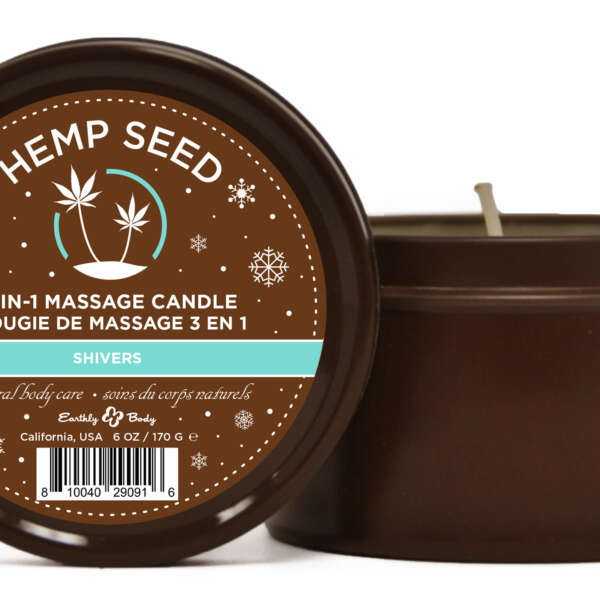 Hemp Seed 3 in 1 Massage Candle 6 Oz - Shivers