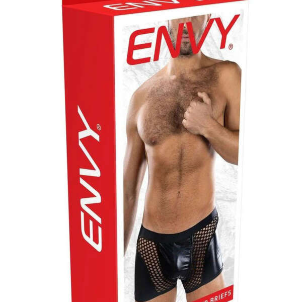 Sheer Contrast Boxer Briefs - Os - Black