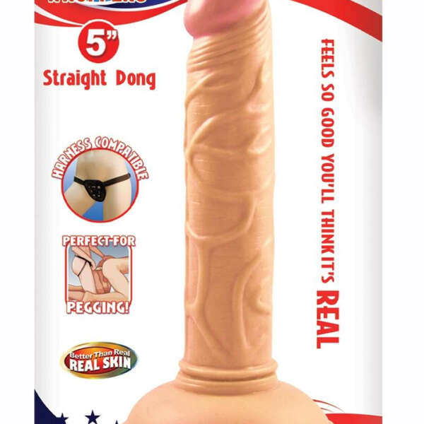 All American Mini Whoppers 5-Inch Straight Dong - Flesh