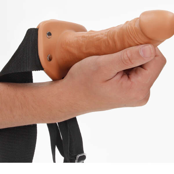 Hollow Strap-on Without Balls 6 Inch - Tan