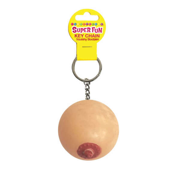 Super Fun Key Chain, Squishy Boob - Sold in 6pk