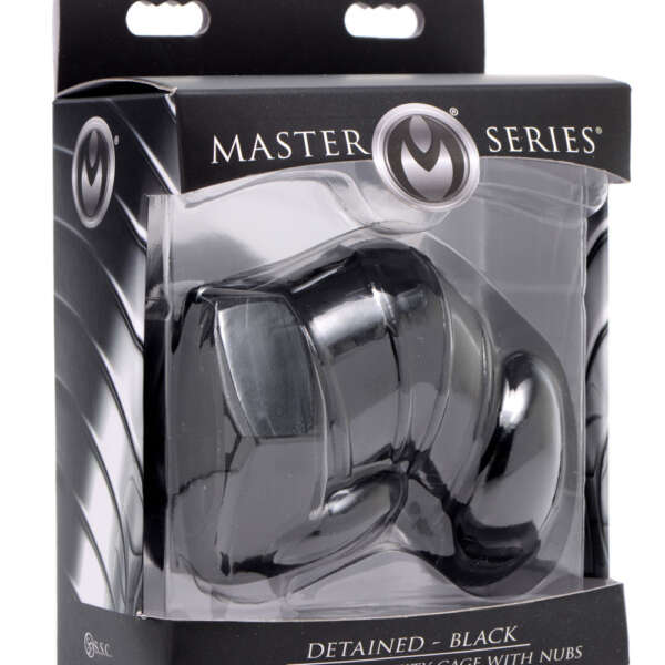 Master Series Detained - Black Restrictive Chastity Cage