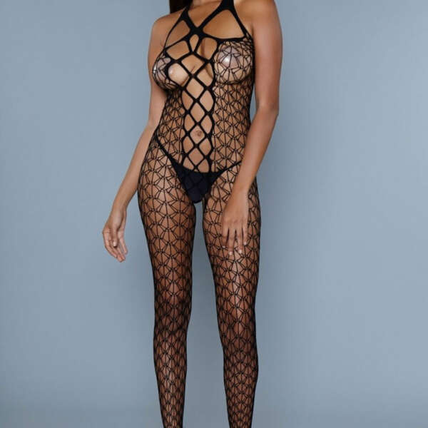 Night Reflection Bodystocking - Black - One Size