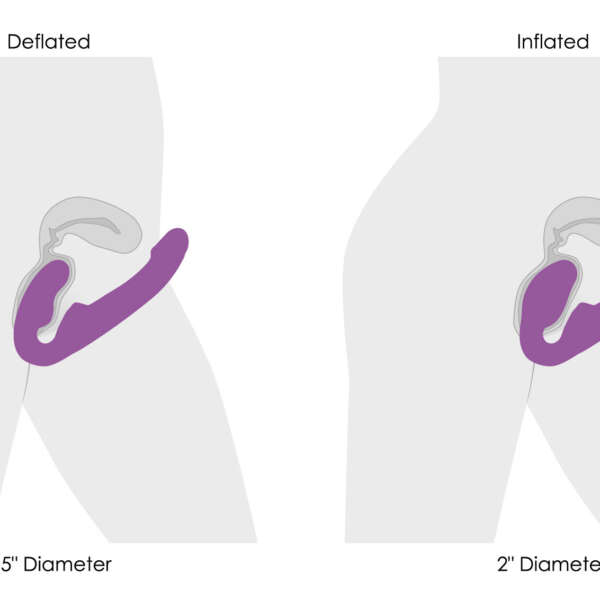10x Ergo- Fit G-Pulse Inflatable and Vibrating Strapless Strap- on - Purple