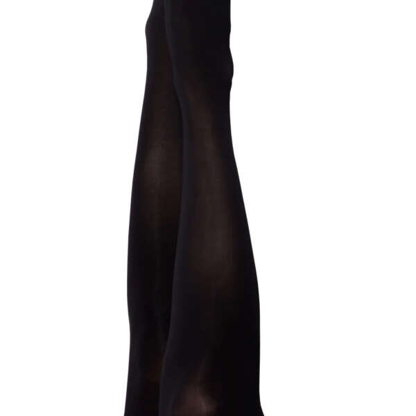 Danielle - Black Opaque Thigh High - Size a - Black