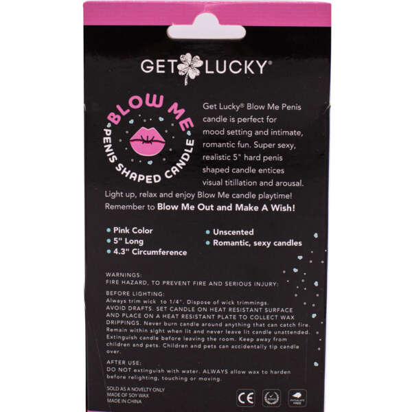 Get Lucky Blow Me Penis Candle - Pink