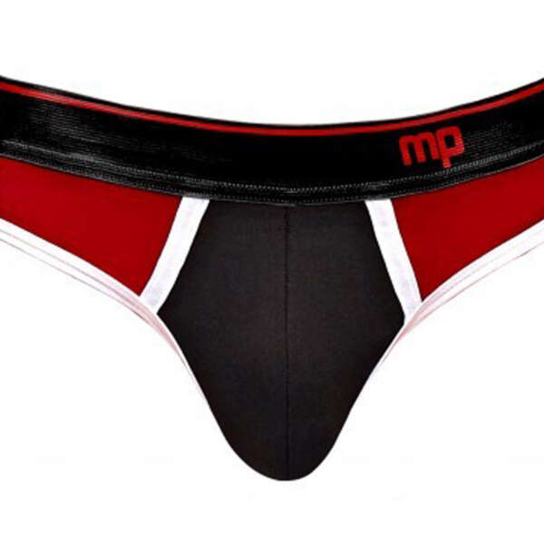 Retro Sport Panel Jock - L/ XL - Black/ Red