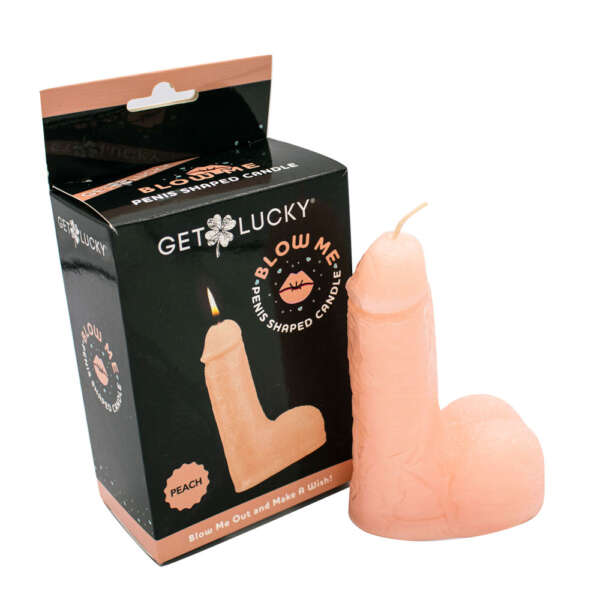 Get Lucky Blow Me Penis Candle - Peach