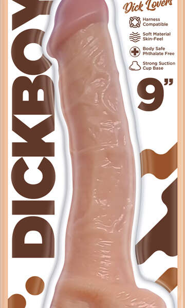 Dick Boy Skins 9" Suction Cup Dildo - Vanilla