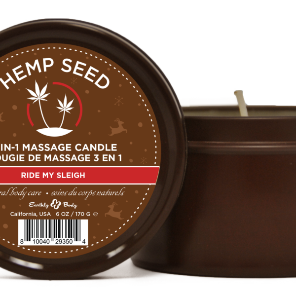 Hemp Seed 3-in-1 Massage Candle Ride My Sleigh 6oz/ 170 G