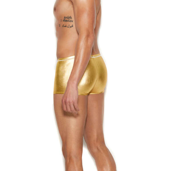 Men's Gold Lame Boxer Brief - Large/xlarge - Gold