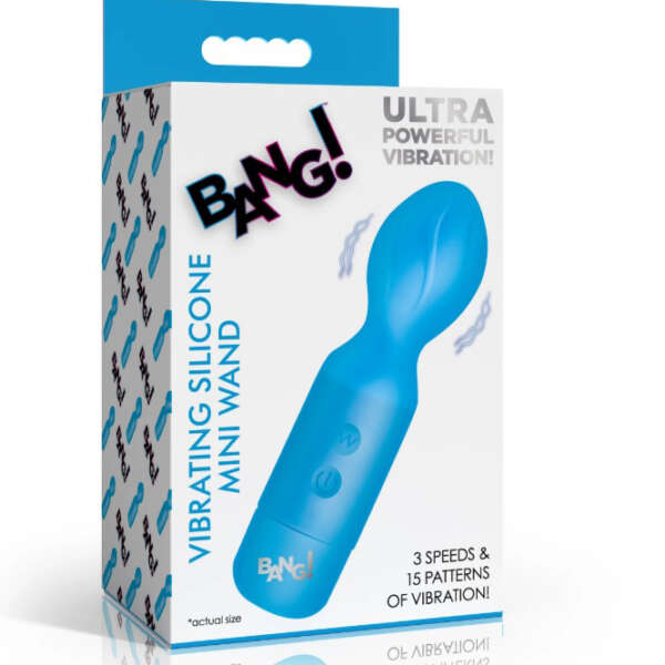 18x Vibrating Silicone Mini Wand - Blue