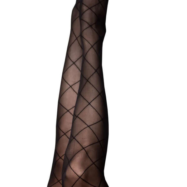Anna - Diamond Thigh High - Size a - Black