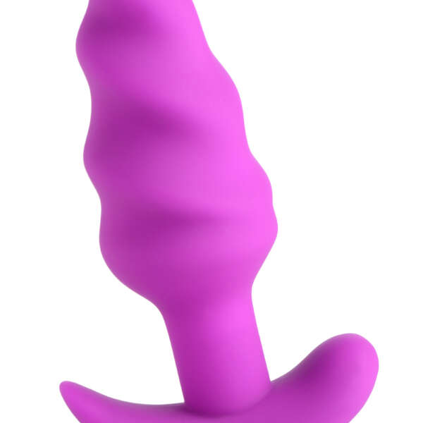 21x Silicone Swirl Plug With Remote - Purple