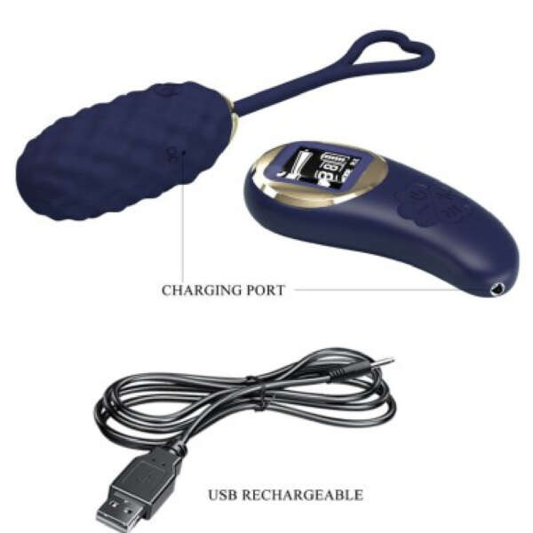 Vivian Remote Control Vibrating Egg - Blue