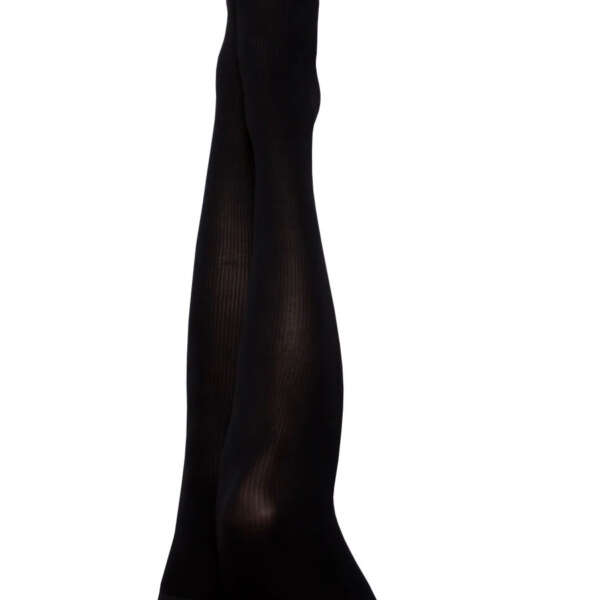 Dana Lynn - Ribbed Thigh High - Size C - Black