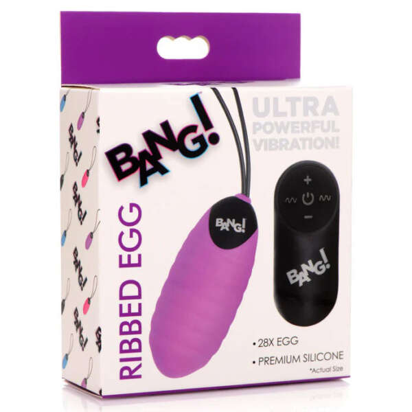 28x Ribbed Silicone Egg - Purple