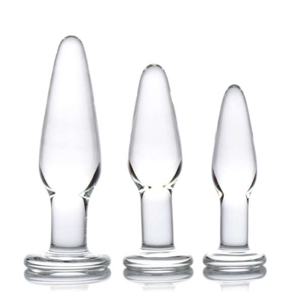 Dosha 3 Piece Glass Anal Plug Kit