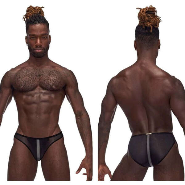 Landing Strip Bikini Brief - Large - Black