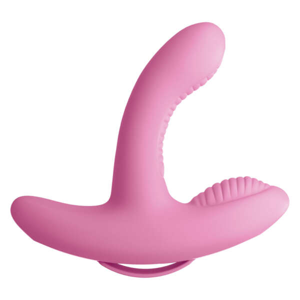 Threesome Rock n' Grind Silicone Vibrator - Pink