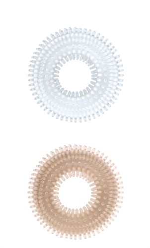 Mack Tuff Ribbed Cock Rings-Clear and Smoke