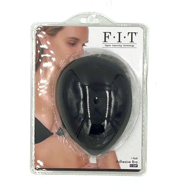 Cloth Adhesive Bra - Cup C - Black
