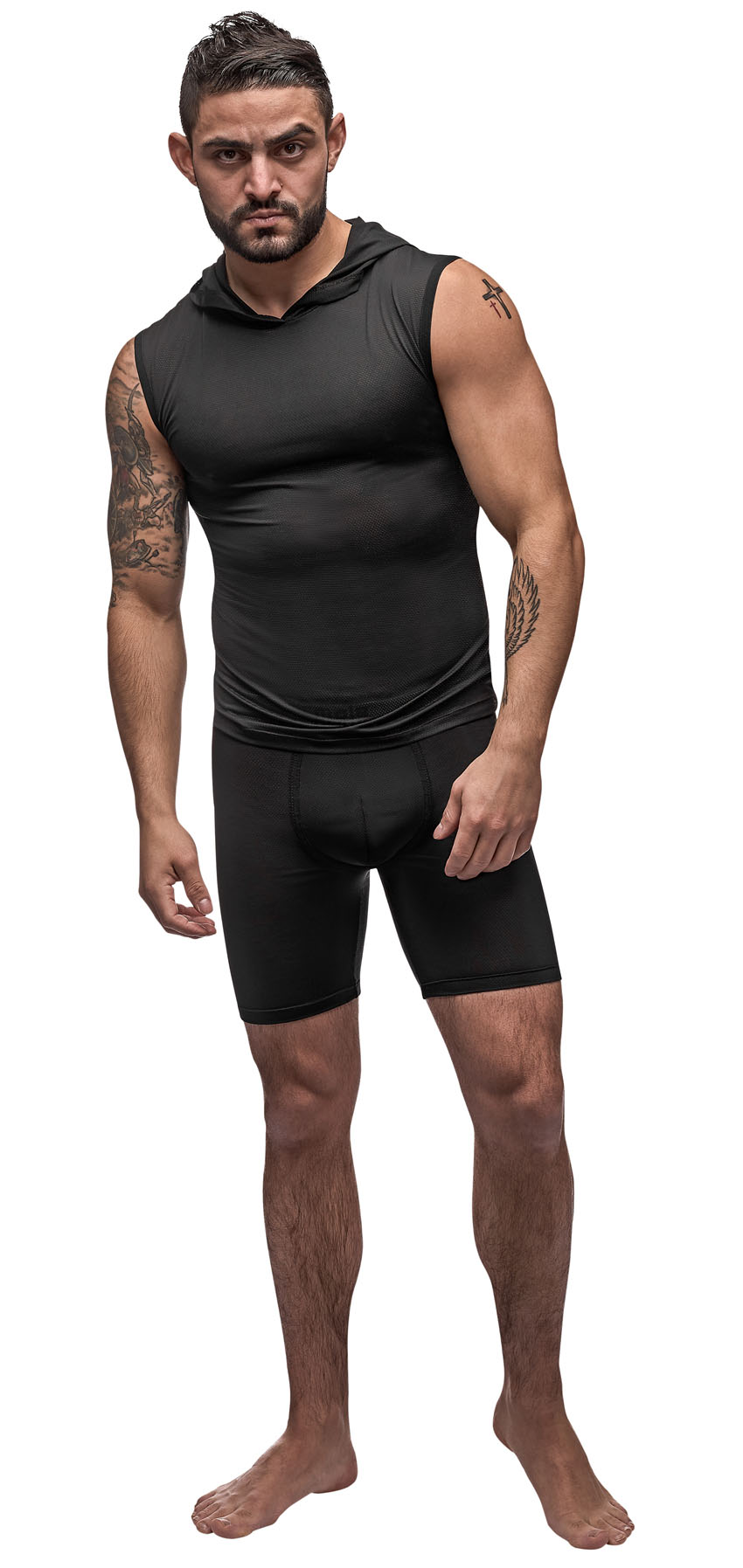 Black Nite Hoodie Tank - Black - Extra Large