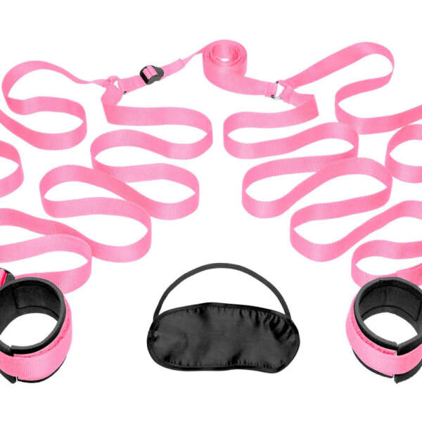 Frisky Pink Bedroom Restraint Kit